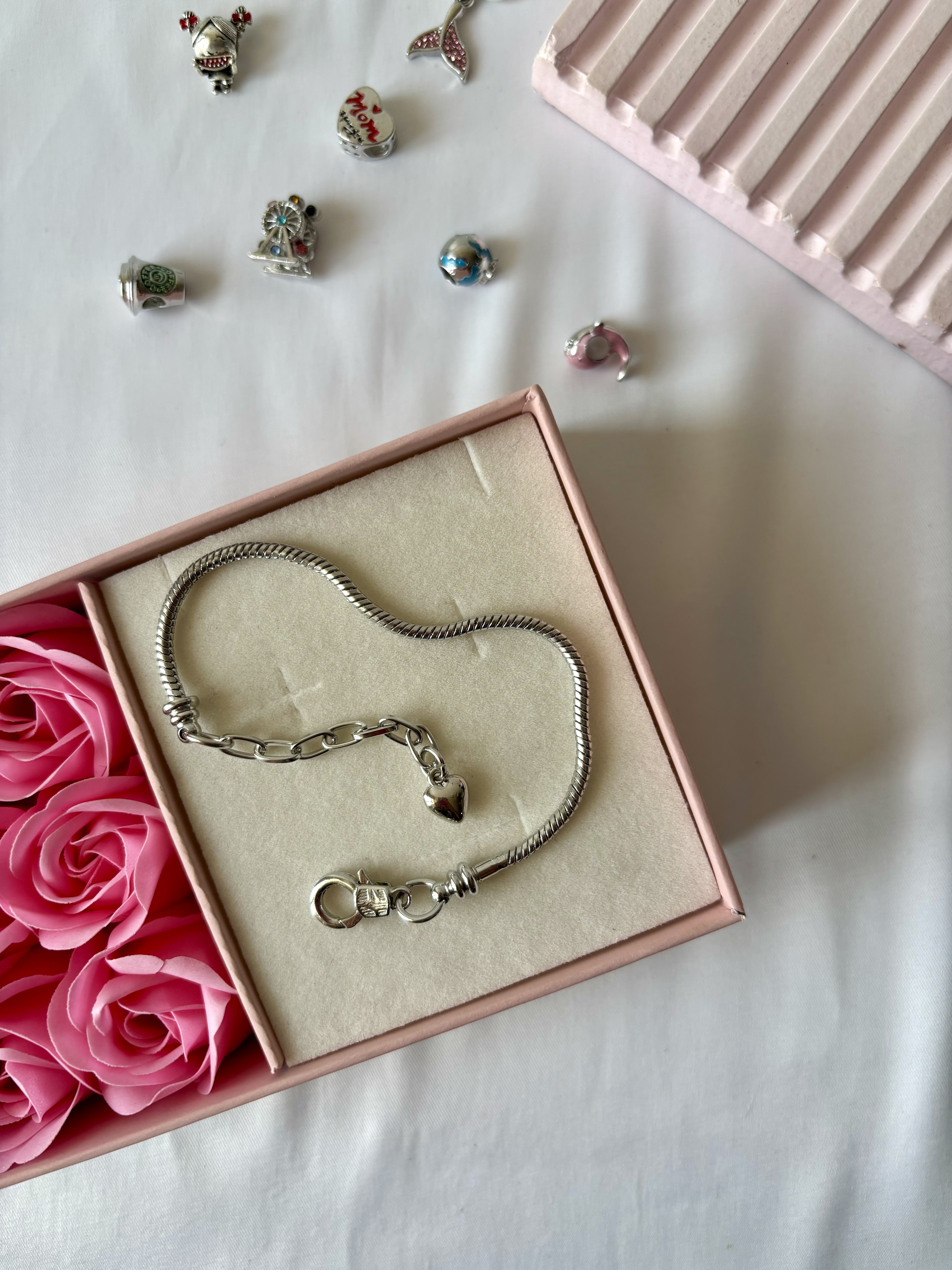 دستبند پاندورا آویز قلب